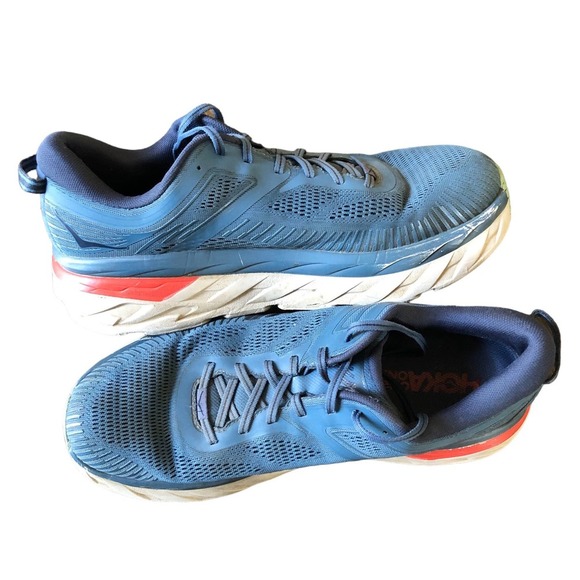 HOKA One Mens Bondi 7 Running Tennis Shoes Size 12 - Picture 10 of 14